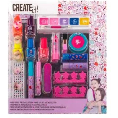 Afbeelding van Create It! Make Up Box PET Neon En Glitters 1 stuk