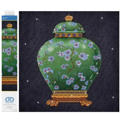 Afbeelding van Diamond Dotz Green Vase Painting 12.116 52x52 cm