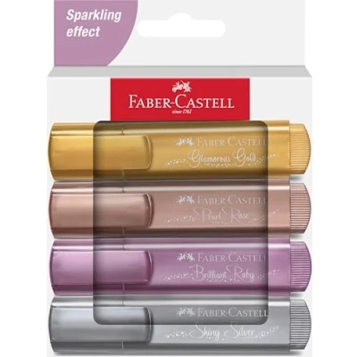 Afbeelding van Faber Castell tekstmarker 46 4 stuks metallic FC 254674