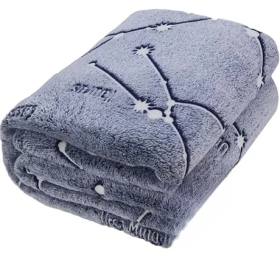 Image de Kanguru constellations couverture pour lit simple, microfibre, bleu, 130 x 230 3 cm