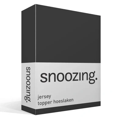 Afbeelding van Snoozing Jersey Topper Hoeslaken 100% gebreide katoen 200x210/220 cm Antraciet