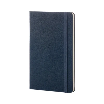 Image de Carnet classique Grand Format Pages lignées Couverture rigide saphir