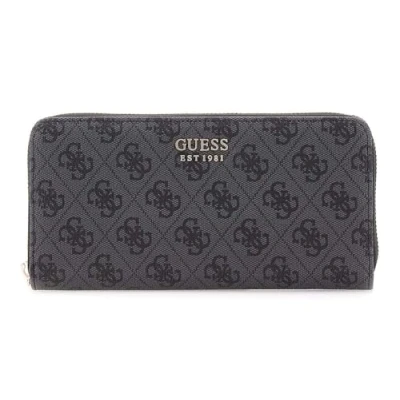 Afbeelding van GUESS Brenton SLG Large Zip Around Wallet L Coal Logo