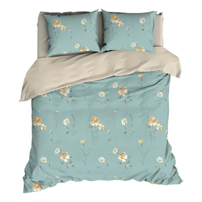 Afbeelding van Satin d&#039;Or Zabina Dekbedovertrek Tweepersoons 200x200/220 cm Aquablue