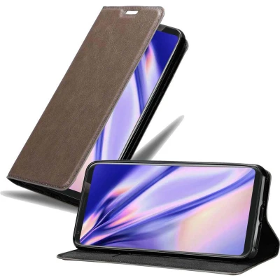 Afbeelding van Cadorabo Hoesje geschikt voor LG V35 in KOFFIE BRUIN Beschermhoes met magnetische sluiting, standfunctie en kaartvakje Book Case Cover Etui