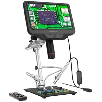 Afbeelding van Andonstar AD409 Pro Digitale HDMI microscoop met endoscoop, 10,1 inch lcd display voor PCB lassen, muntenverzameling, USB 300X