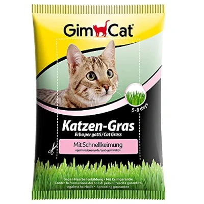 Afbeelding van Gimcat Kattengras Met Snelkiemzak Kattensnack 100 g