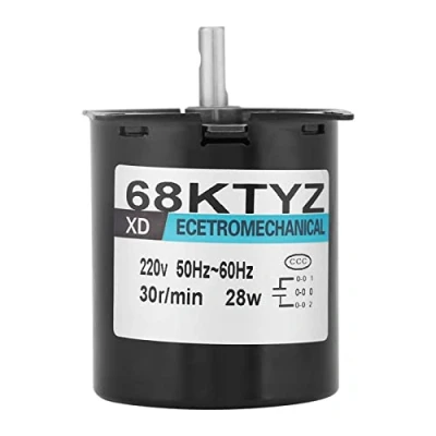 Afbeelding van Elektrische motor, synchrone motor met tandwielen, permanente magneetmotor CW/CCW 68 KTYZ AC 220 V, voor doe het zelf generator (30 omw/min)