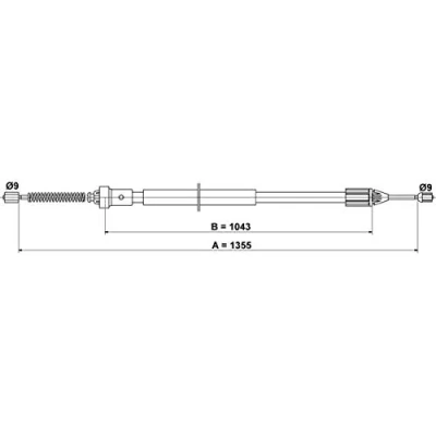 Afbeelding van Ate Handremkabel 24.3727 1076.2