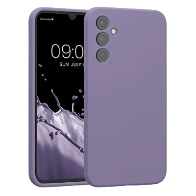 Afbeelding van kwmobile telefoonhoesje geschikt voor Samsung Galaxy A34 5G TPU backcover met siliconen coating Smartphone case in violet lila