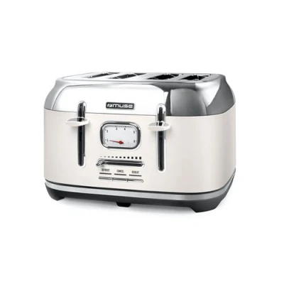 Image de Grille pains 4 fentes 1800w crème/inox Muse MS131SC