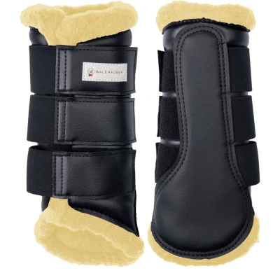 Afbeelding van Waldhausen Beenbeschermers Soft Dressuur Zwart/Beige L