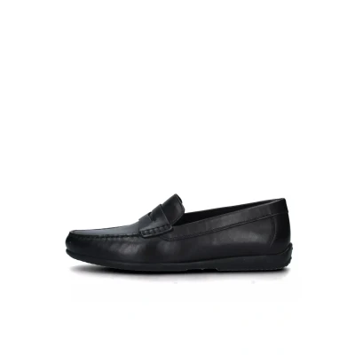 Afbeelding van Geox Ascanio Instappers, Heren, Maat: 42, Black Leer