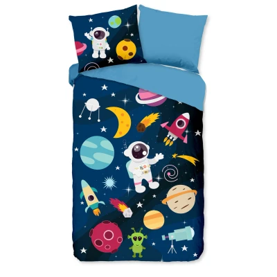Afbeelding van Pure Kinderdekbedovertrek &quot;planeten / ruimte&quot; Multi (140x200/220 cm) Microfiber