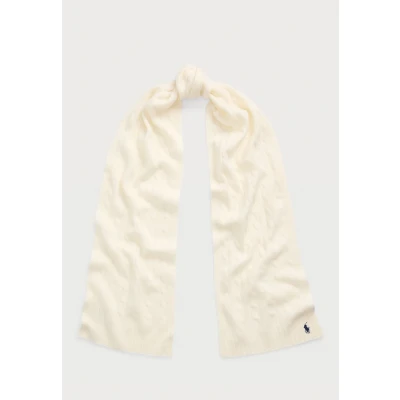 Afbeelding van Ralph Lauren dames Kabelgebreide sjaal in kasjmierblend 183 x 27 cm