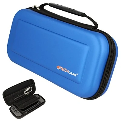 Afbeelding van TECHGEAR Nintendo Switch OLED beschermhoes / draagtas compatibel met OLED, Joy Con controller, gamekaarten, [blauw] Switch/Switch