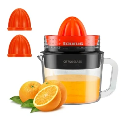 Image de Presse agrumes Taurus Citrus Glass 30 W 1 l Noir et Orange