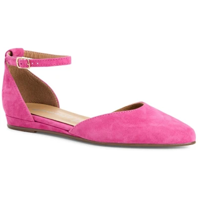 Afbeelding van Tamaris Ballerina ́s met bandjes, Dames, Maat: 38, Pink Veloursleer