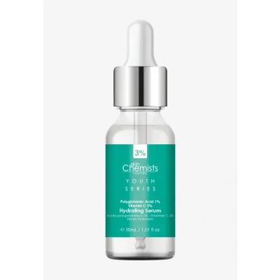 Afbeelding van Skin Chemists Hydrating Serum Polyglutamic ACID 1%, Vitamin C 3% Serum, Maat: 30 ml, Transparent