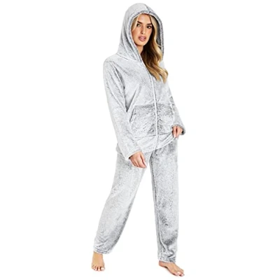 Afbeelding van CityComfort Damespyjama, pyjamaset, warm, van fleece