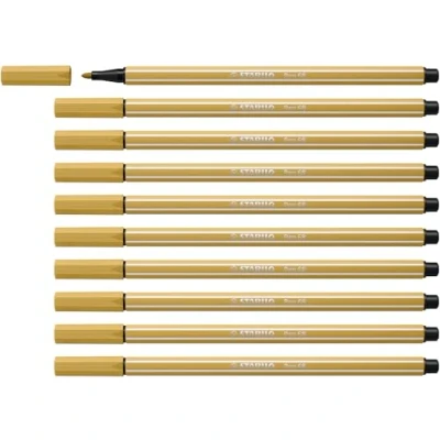 Afbeelding van Stabilo Viltstift pen 68/66 m khaki 1 stuk 10 stuks