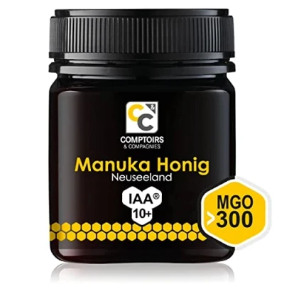 Afbeelding van COMPTOIRS ET COMPAGNIES Actieve Manuka honing IAA10+ (MGO263+) herkomst Nieuw Zeeland 250 g