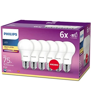 Afbeelding van Philips LED 75W A60 E27 WW 230V FR ND 6CT 4