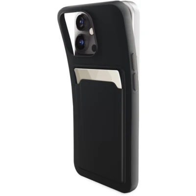 Afbeelding van Mobilize Rubber Gelly Card Case Apple iPhone 16e Matt Black