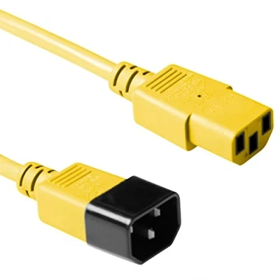 Afbeelding van C13 C14 stroomkabel voor UPS/PDU 3x 1,00mm / geel 3 meter