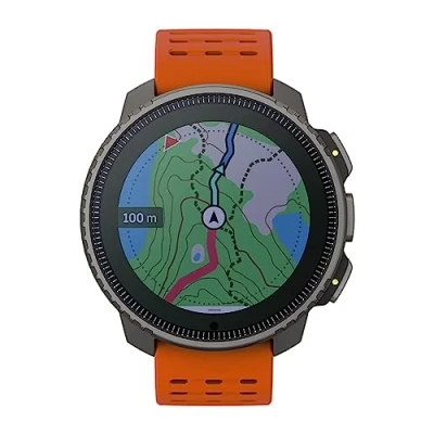 Image de Montre connectée Suunto Vertical Titanium Solar Canyon avec bracelet silicone Orange