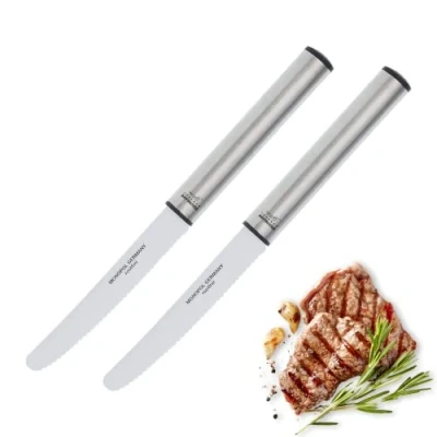 Afbeelding van Set met 2 gekartelde messen Lengte 23 cm Monopol Edition RVS / kunststof professioneel Zilver