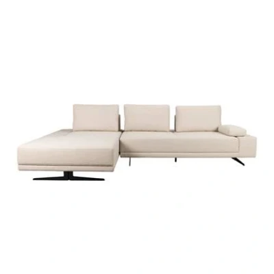 Afbeelding van Dutchbone Shelly Bank Off White Left Chaise Longuen Wit