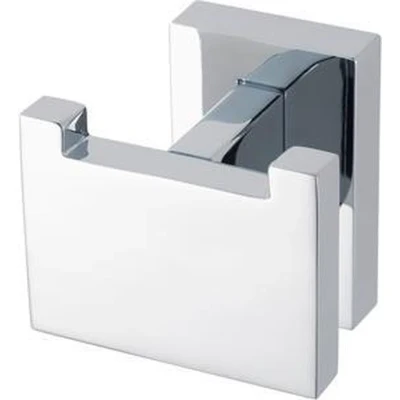 Afbeelding van Haceka 1143815 Edge dubbele haak voor badkamerdeur, metaal, zilverkleurig, 10 x 5 cm