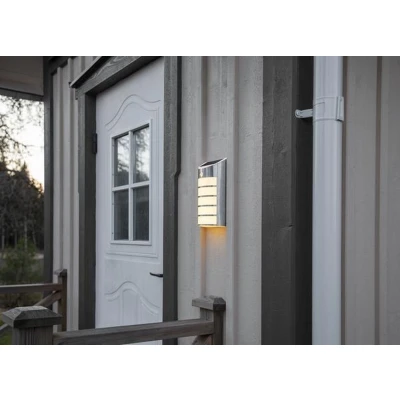 Afbeelding van Solar Wandlamp Zilver Warm Wit 26,5CM Beweginsmelder