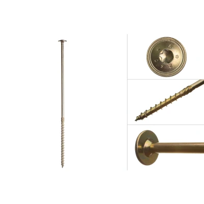 Afbeelding van Wovar Tellerkopschroeven Geel Verzinkt 8.0 x 280 mm Torx Doos 50 Stuks