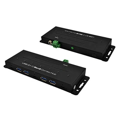 Afbeelding van Exsys EX 1247HMVS (USB C, 7 Havens), Docking station + USB hub, Zwart