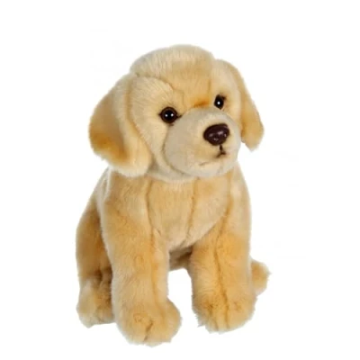 Image de Peluche Chien Labrador Beige Gipsy Toys Assis, 25 Cm