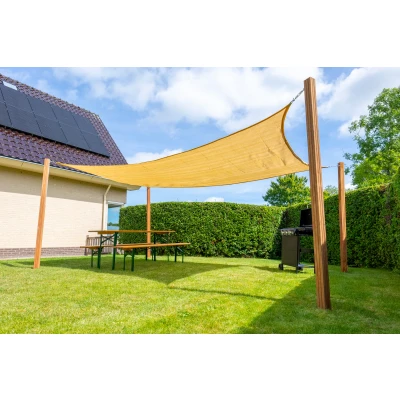 Afbeelding van Wovar Schaduwdoek Rechthoek 3x4m 320gr/m2 Zand Per Stuk