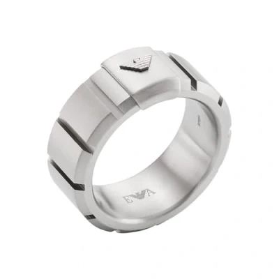 Afbeelding van Emporio Armani Ring silvercoloured, Heren, Maat: 59/60, Silver coloured