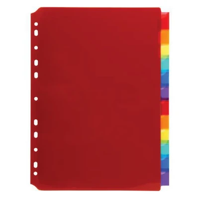 Image de Intercalaires pp couleur avec porteétiquette A4 12positions