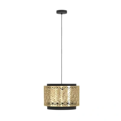 Afbeelding van EGLO Sandbach Hanglamp E27 Ø 42 cm Zwart/Goud Japandi