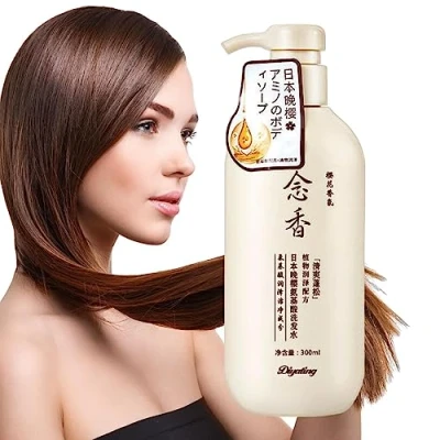 Afbeelding van Japanse shampoo voedende hoofdhuidshampoo 300 ml kersenbloesemshampoo tegen haaruitval en