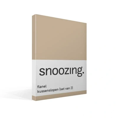 Afbeelding van Snoozing Flanel Kussenslopen Set van 2 60x70 cm Camel