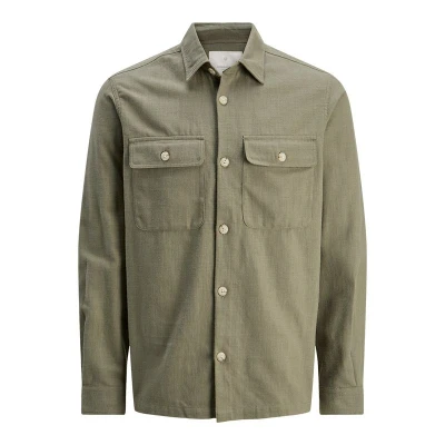 Afbeelding van Jack &amp; Jones Premium Spring Solid Rccraymond Overhemd, Heren, Maat: Large, Tea leaf