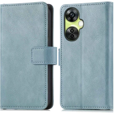 Afbeelding van iMoshion Hoesje Geschikt voor OnePlus Nord CE 3 Lite / Met Pasjeshouder Luxe Bookcase Lichtblauw