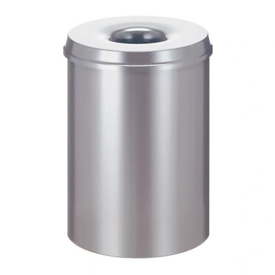 Afbeelding van Papierbak vlamdovend 30ltr zilver