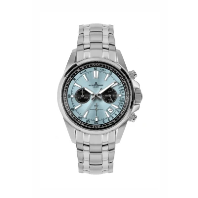 Afbeelding van Jacques Lemans Liverpool Chronograaf, Heren, Maat: One Size, Steel light blue