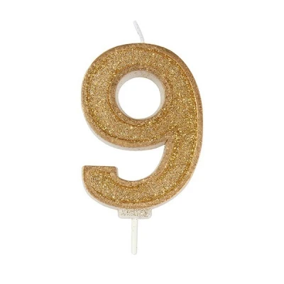 Afbeelding van Culpitt Cijferkaars #9 Goud met Glitter