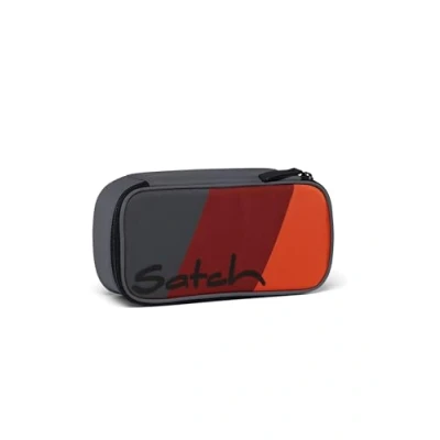 Afbeelding van satch Extra groot etui met scheidingsvak, vak ritssluiting, penhouder, hoek, kijkvenster voor schema, Fire Up grijs, Bagage kinderen