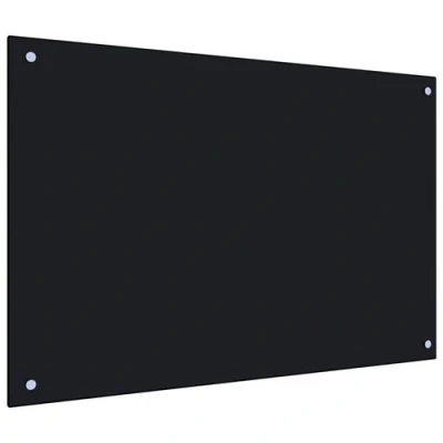 Afbeelding van vidaXL Keuken spatscherm Zwart 90 x 60 cm